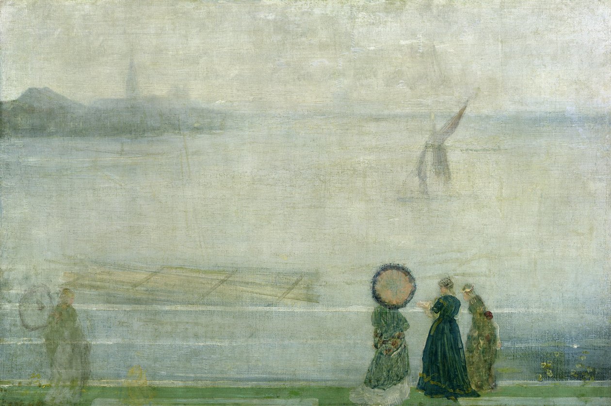 Battersea Reach Lindsey Housesista, n. 1864-71 tekijältä James Abbott McNeill Whistler