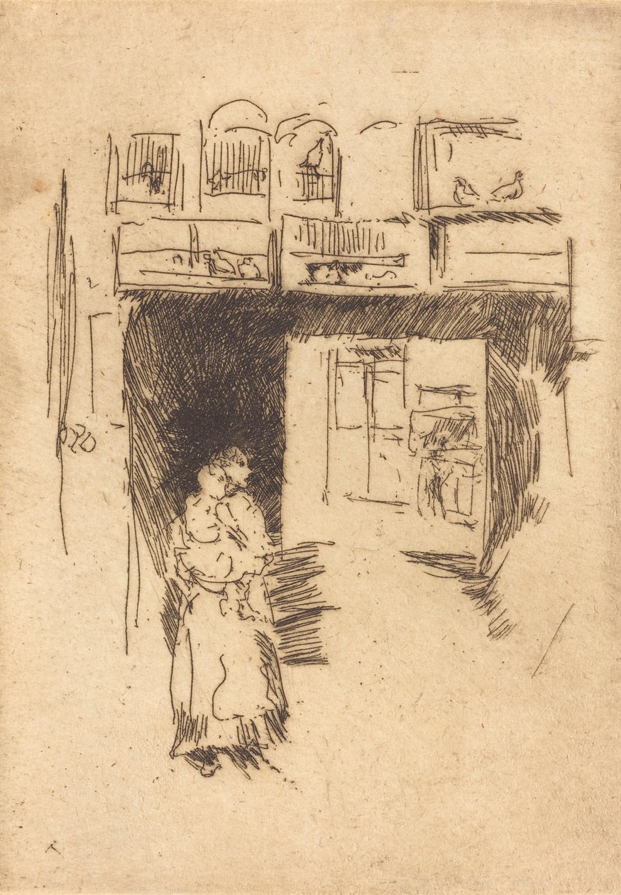 Bird-Cages, Drury Lane, c. 18861888. tekijältä James Abbott McNeill Whistler