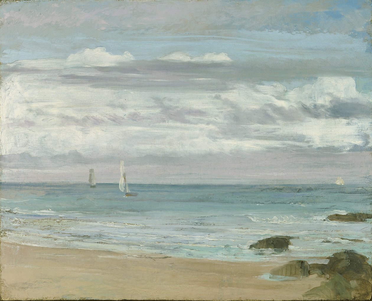Sininen ja hopea: Trouville, n. 1865 tekijältä James Abbott McNeill Whistler