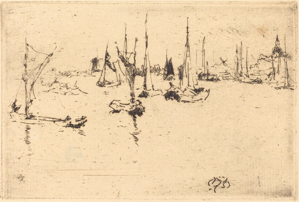 Veneet, Dordrecht, 1884. tekijältä James Abbott McNeill Whistler
