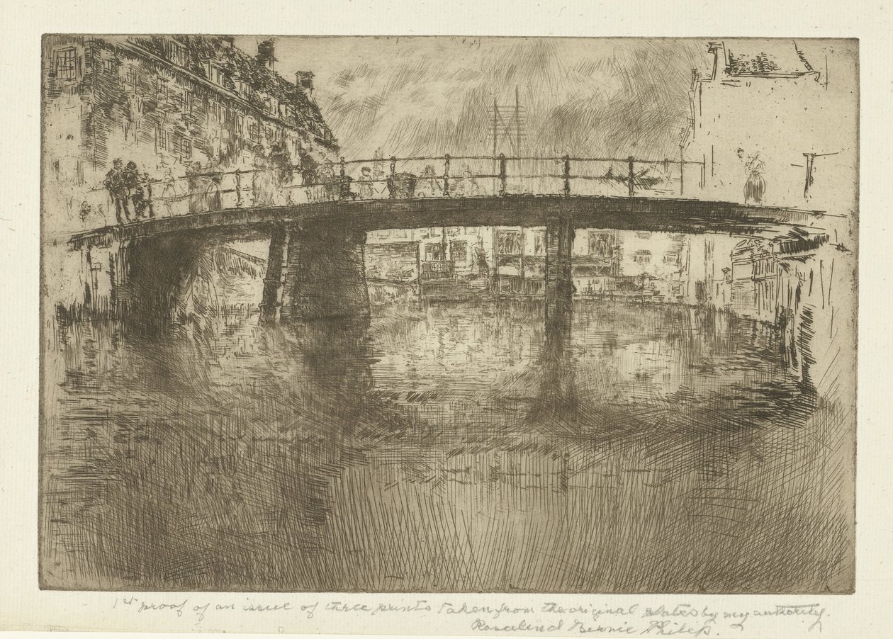 Silta Amsterdamissa Bridge, Amsterdam tekijältä James Abbott McNeill Whistler