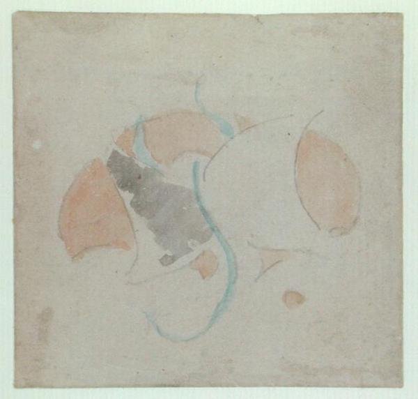 Perhonen (lyijykynä ja vesiväri paperille) tekijältä James Abbott McNeill Whistler
