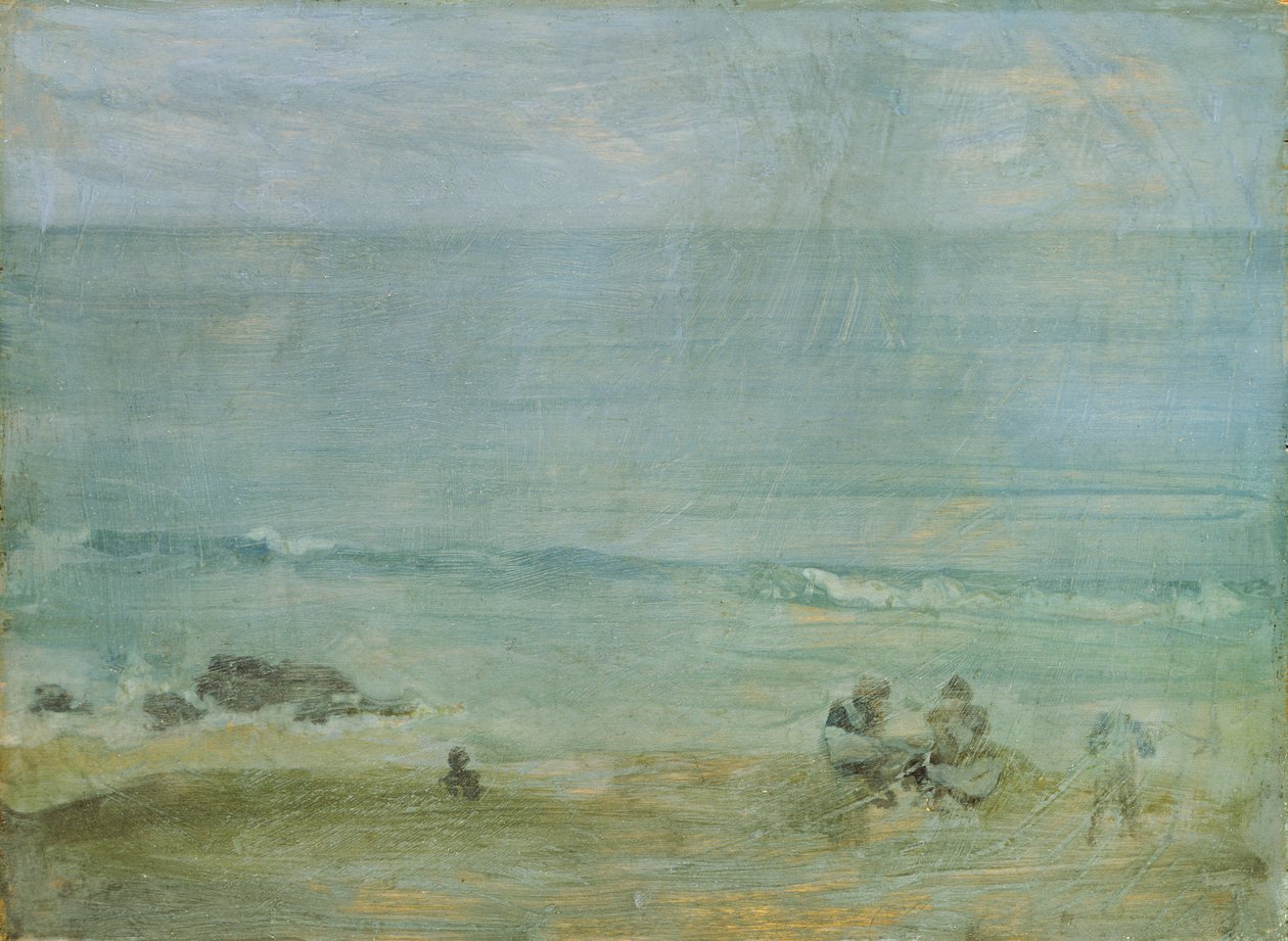 Rannalla, St. Ives (öljyä aluksella) tekijältä James Abbott McNeill Whistler