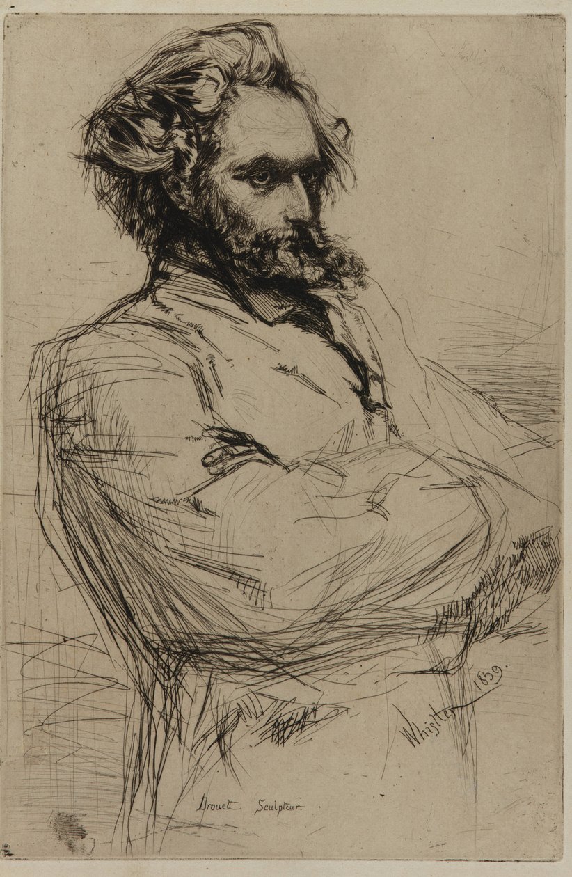 C.L. Drouet, kuvanveistäjä, 1859. tekijältä James Abbott McNeill Whistler