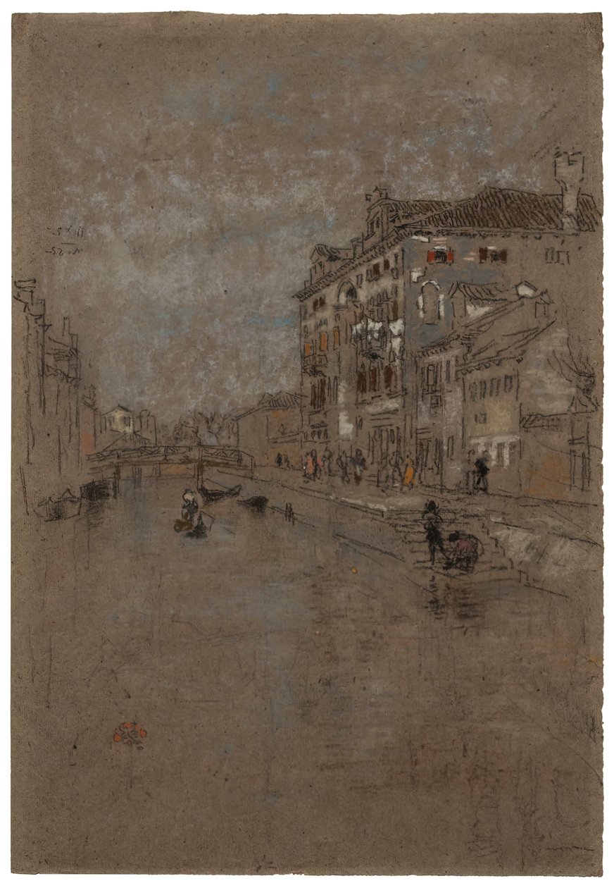Kanava Venetsian tupakkavarastossa, 1879-1880. tekijältä James Abbott McNeill Whistler