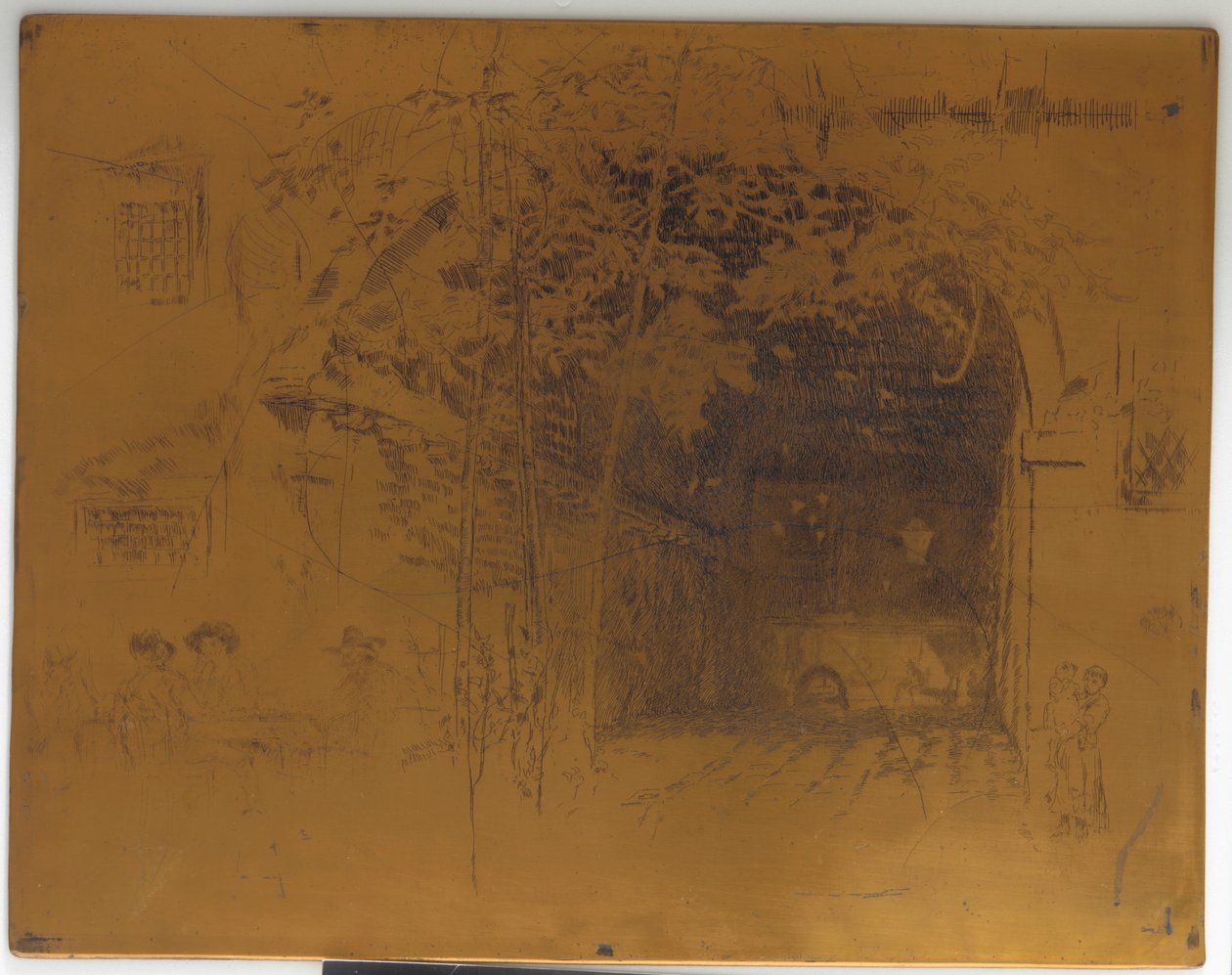Peruutettu painolevy Traghetolle, nro 2, 1879-1880. tekijältä James Abbott McNeill Whistler