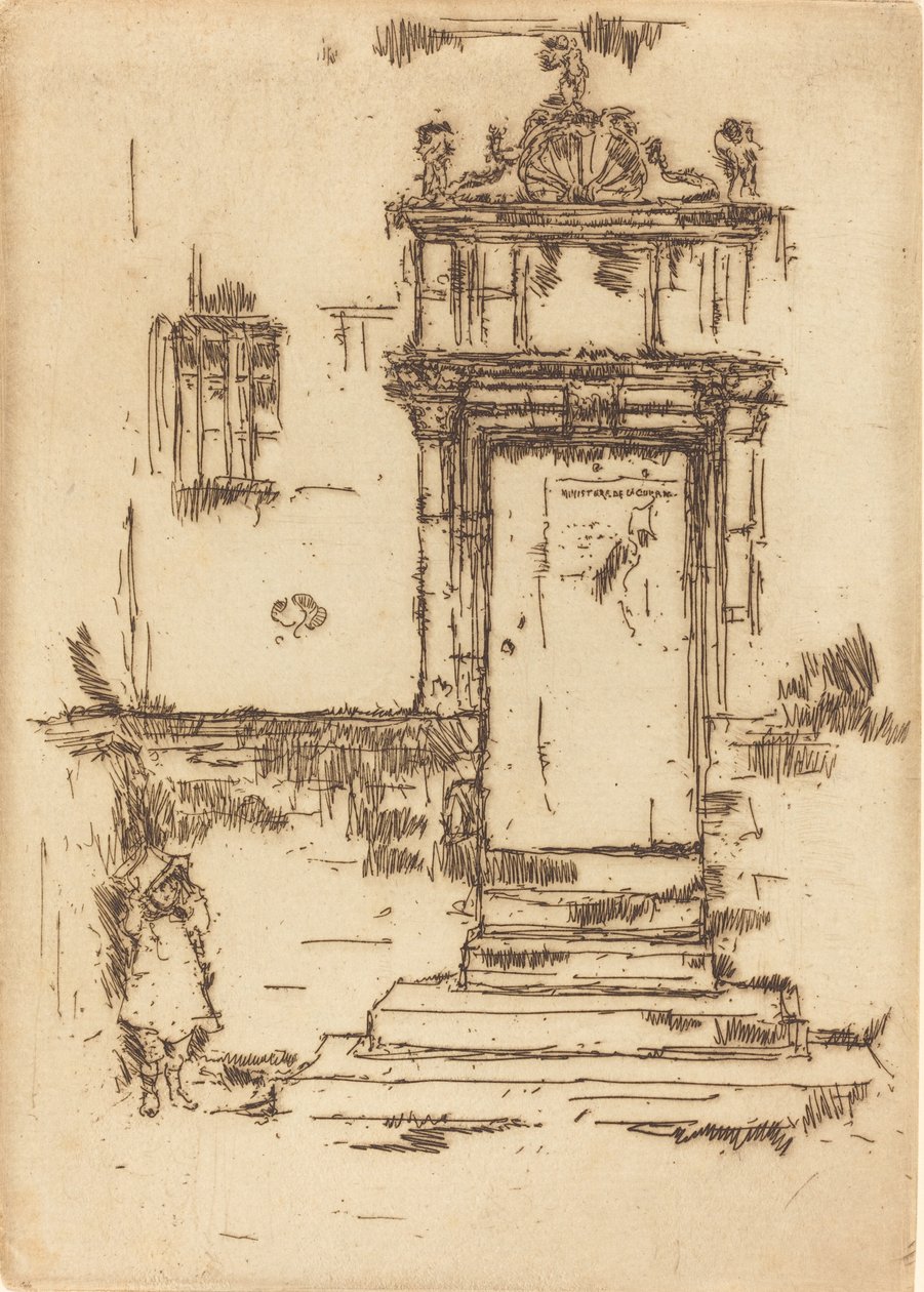 Chapel Doorway, Montresor, 1888. tekijältä James Abbott McNeill Whistler