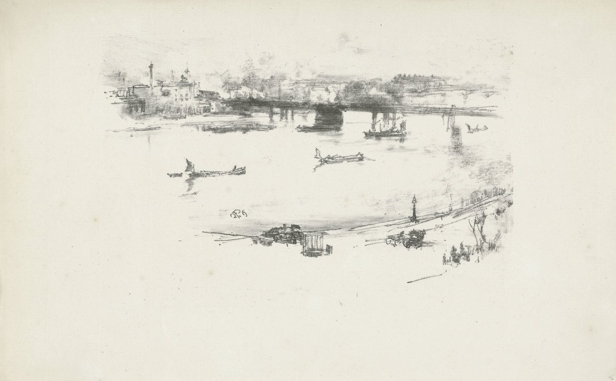 Charing Crossin rautatiesilta tekijältä James Abbott McNeill Whistler