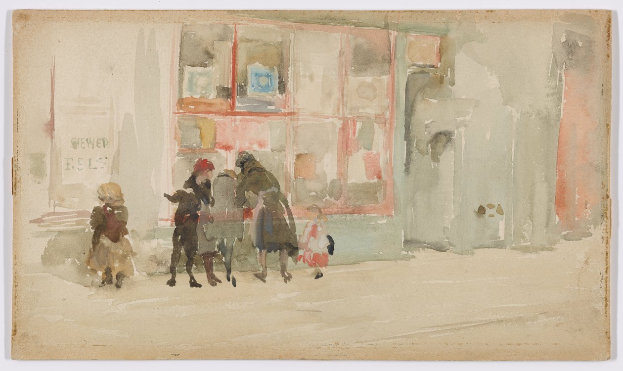 Chelsea Children, noin 1897 (vesiväri paperille). tekijältä James Abbott McNeill Whistler