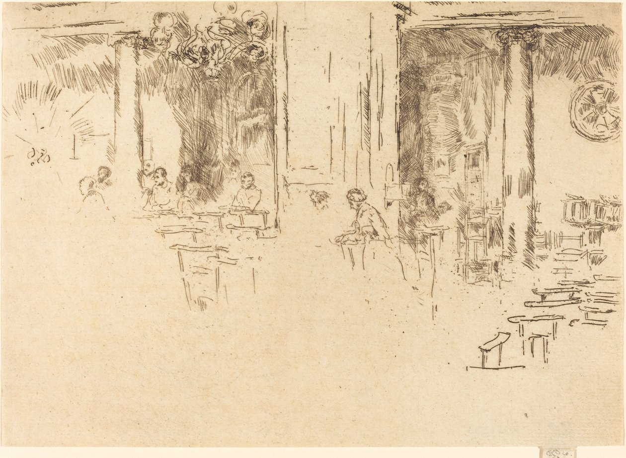 Kirkko, Bryssel, 1887. tekijältä James Abbott McNeill Whistler