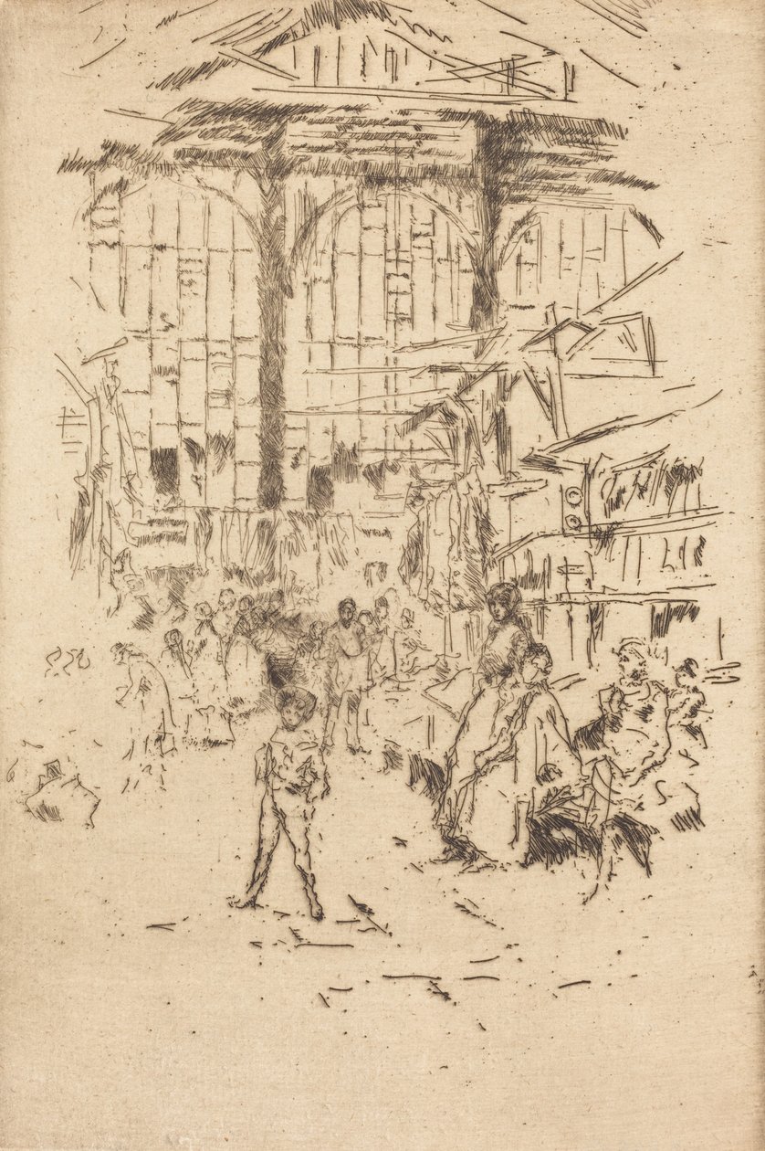 Vaatteiden vaihto, nro II, c. 18861888. tekijältä James Abbott McNeill Whistler