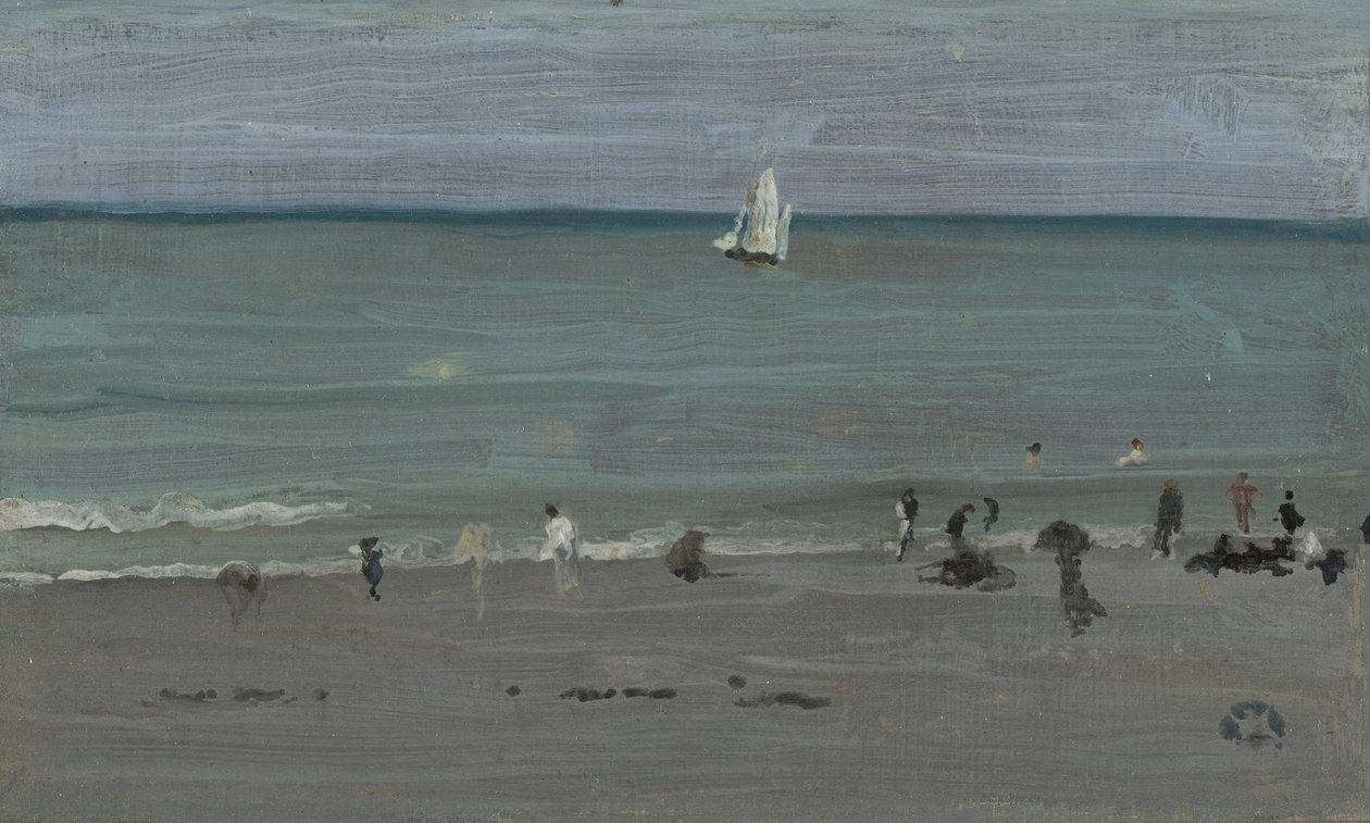 Rannikkokohtaus, Uimarit, 1884-85 tekijältä James Abbott McNeill Whistler