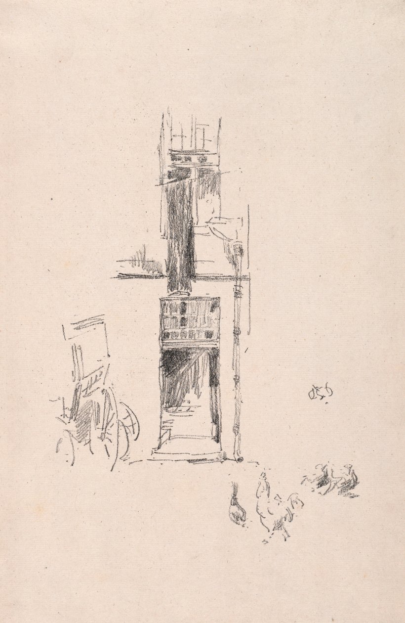 Kukot ja kanat, Hotel Colbert, 1891. tekijältä James Abbott McNeill Whistler