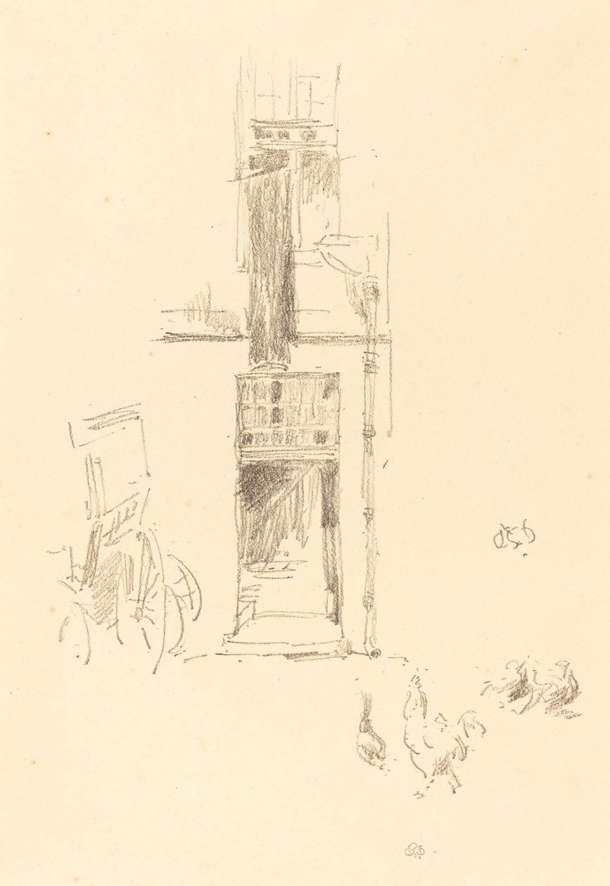 Kukot ja kanat, Hôtel Colbert, 1891. tekijältä James Abbott McNeill Whistler