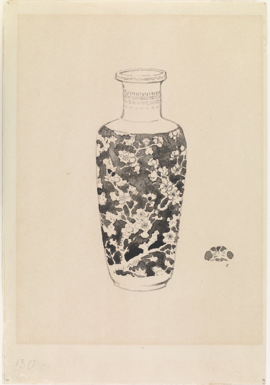 Lieriömäinen maljakko, jossa paksu kaula, 1876. tekijältä James Abbott McNeill Whistler