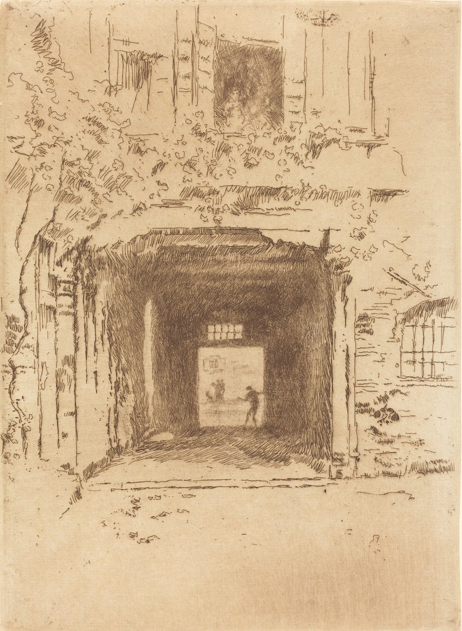 Ovi ja viiniköynnös, 1880. tekijältä James Abbott McNeill Whistler