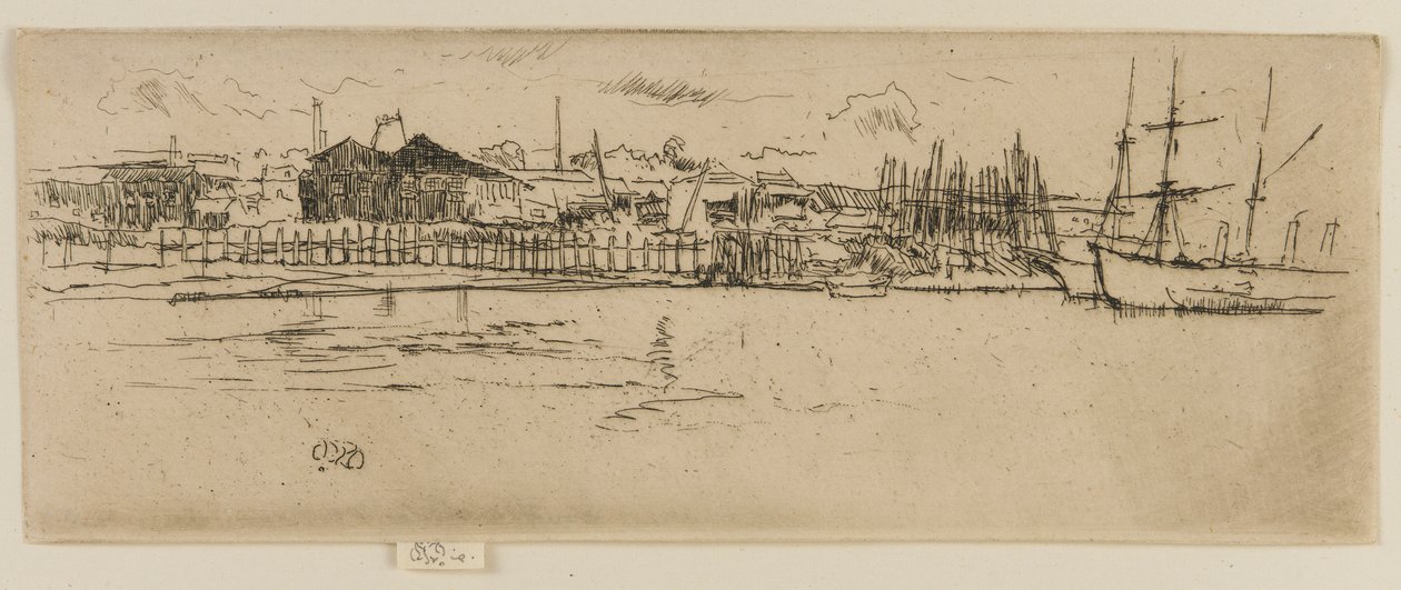 Dry Docks, Southampton, 1887. tekijältä James Abbott McNeill Whistler