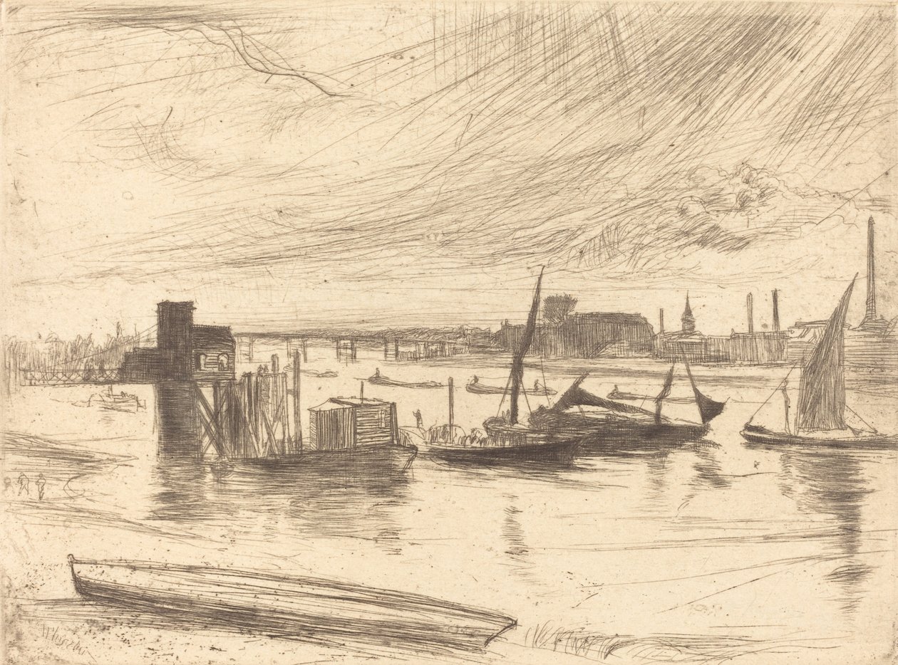Early Morning, Battersea, 1861. tekijältä James Abbott McNeill Whistler