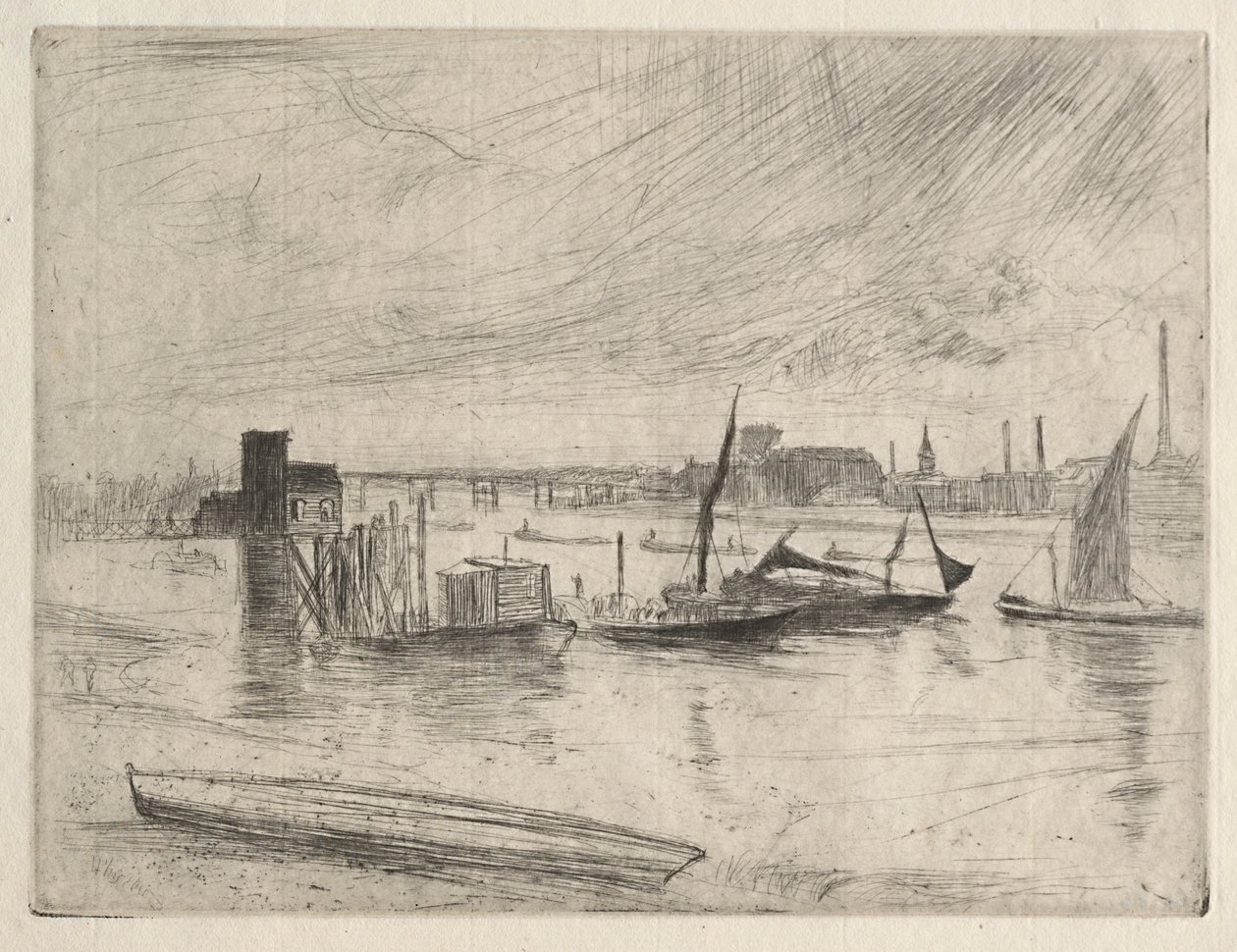 Early Morning Battersea, 1861. tekijältä James Abbott McNeill Whistler