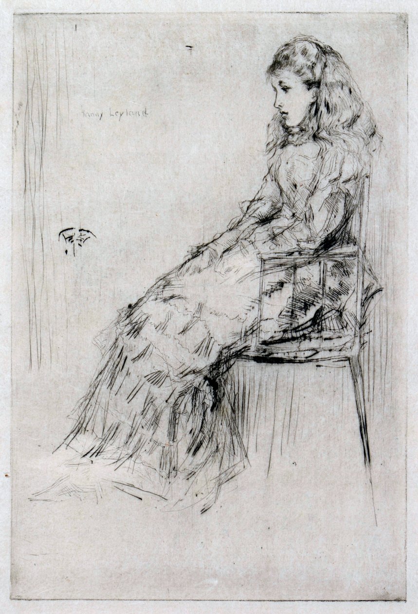Fanny Leyland, n. 1874 (kuivakärki) tekijältä James Abbott McNeill Whistler