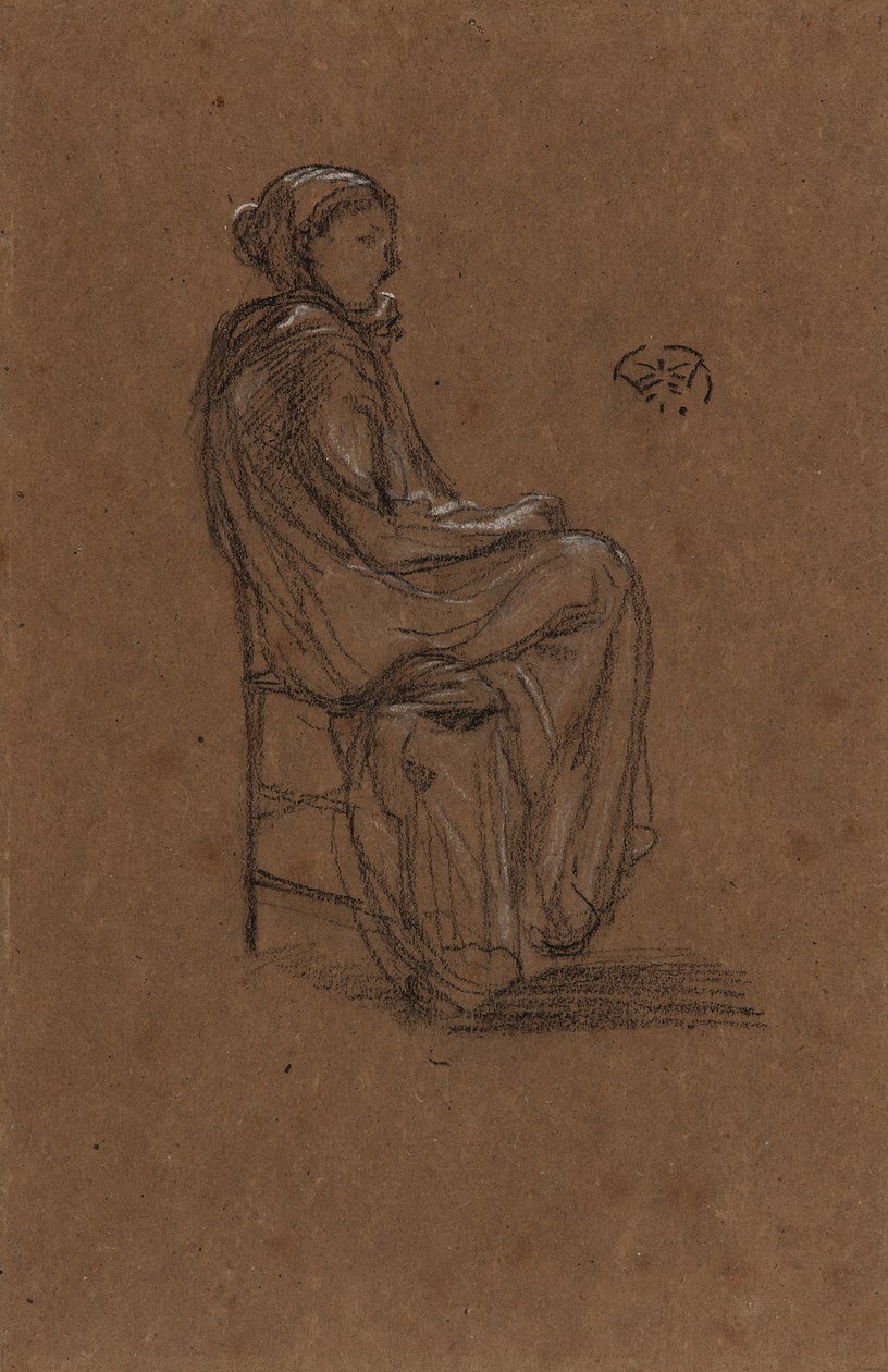 Naishahmo, istuva, 1870-1873. tekijältä James Abbott McNeill Whistler