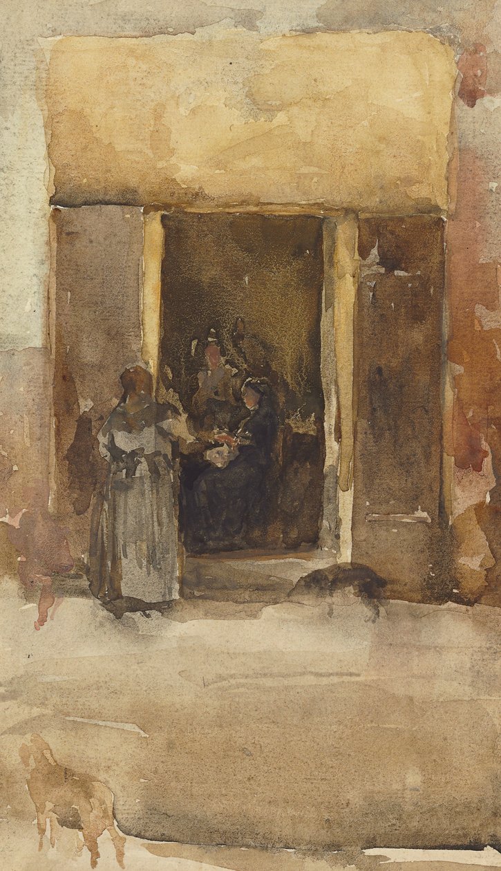 Figuurit ovessa, n. 1897-1899 tekijältä James Abbott McNeill Whistler