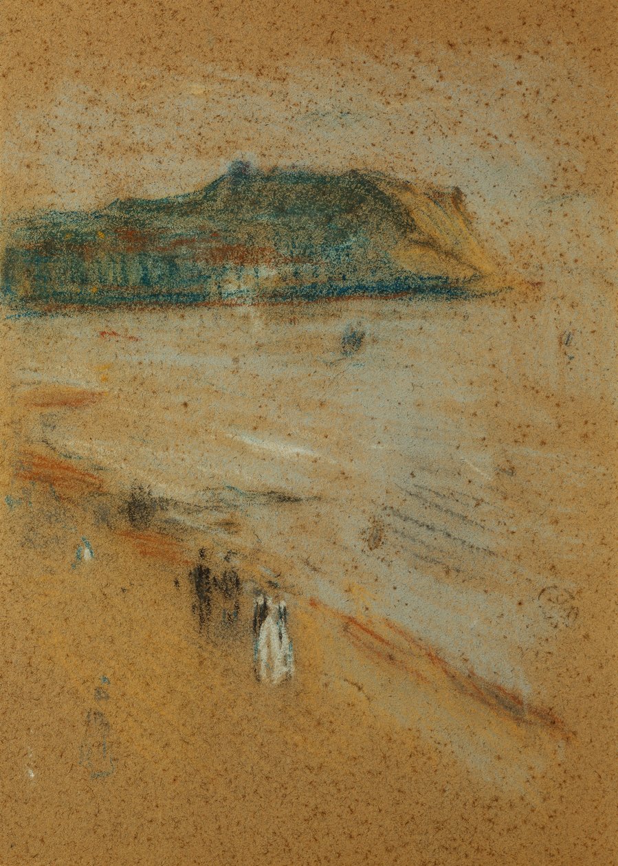 Figuurit rannalla lähellä kallioita, n. 1870-74 tekijältä James Abbott McNeill Whistler