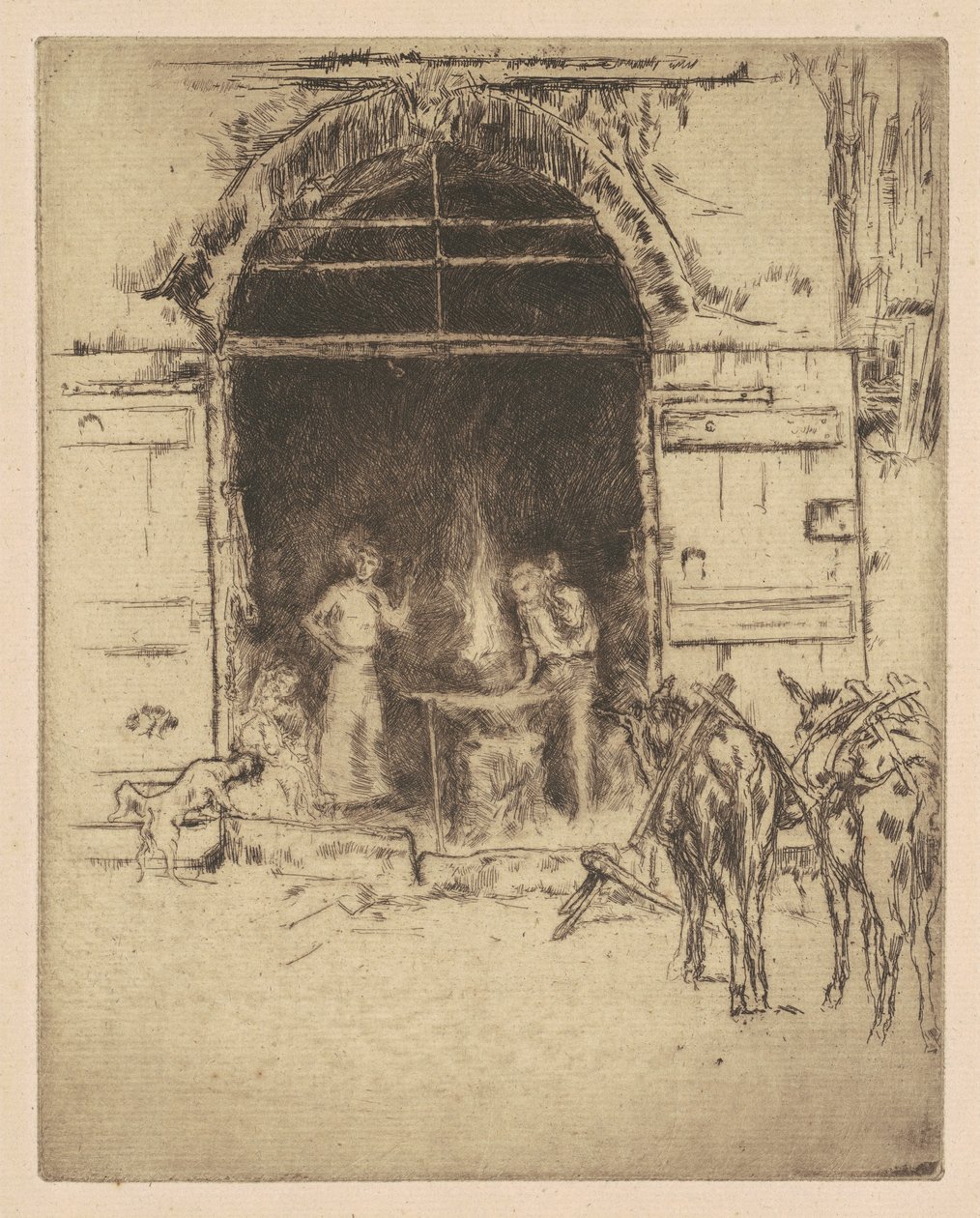 Flaming Forge, 1901. finlandès tekijältä James Abbott McNeill Whistler