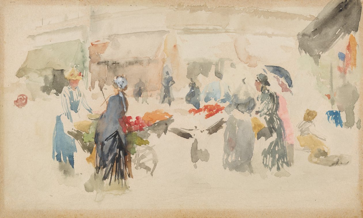 Kukkatori: Dieppe, 1885. tekijältä James Abbott McNeill Whistler