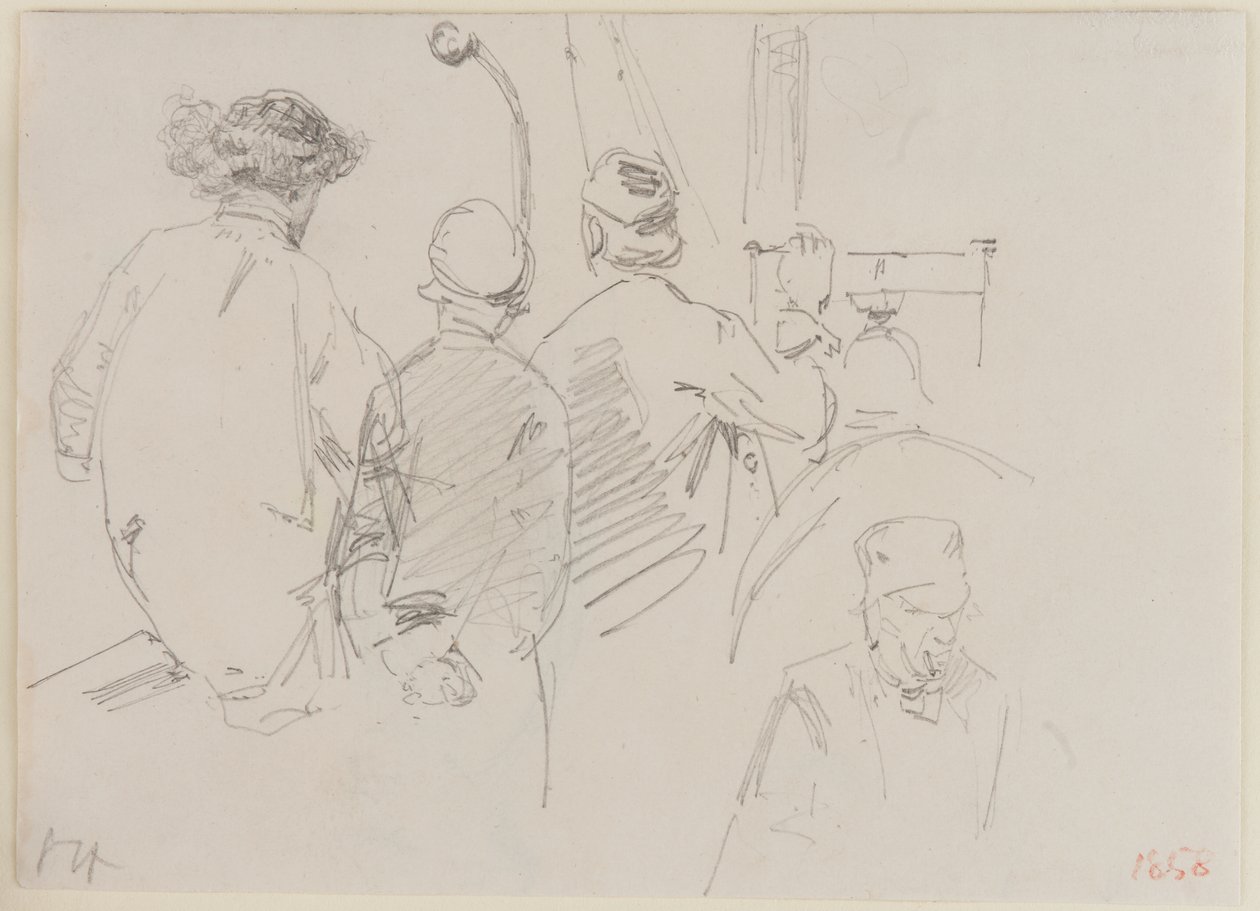 Neljä miestä veneessä, 1858. tekijältä James Abbott McNeill Whistler