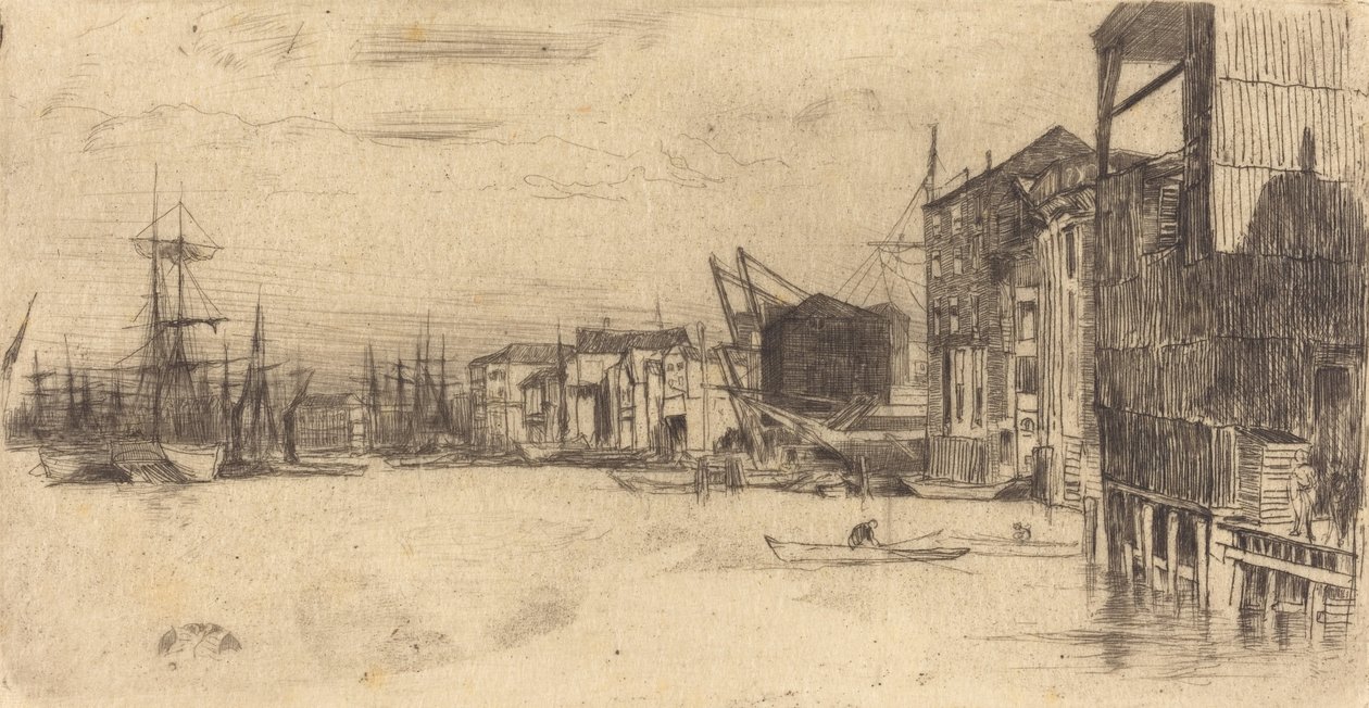 Free Trade Wharf, 1877. tekijältä James Abbott McNeill Whistler