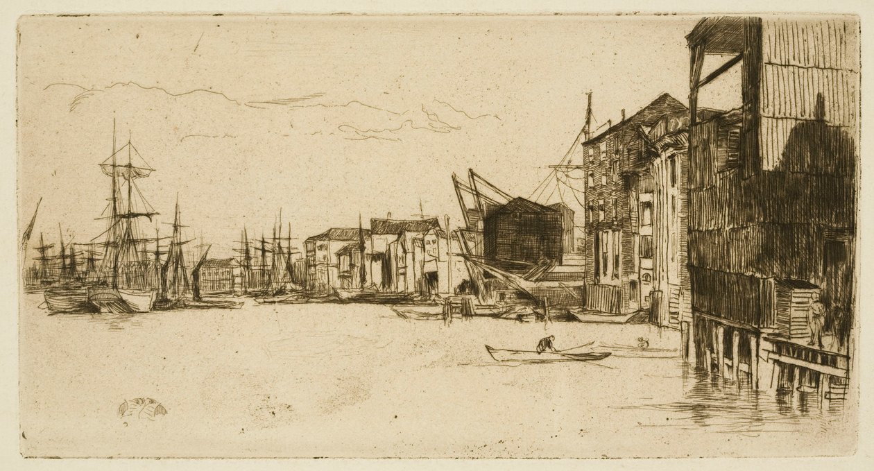 Free Trade Wharf Lontoossa tekijältä James Abbott McNeill Whistler