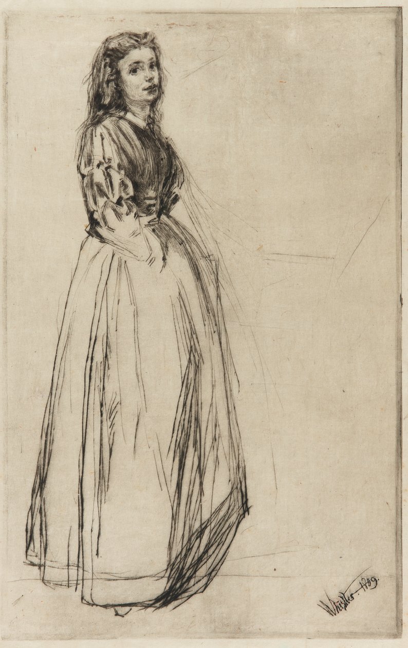 Fumette, seisova, 1859. tekijältä James Abbott McNeill Whistler