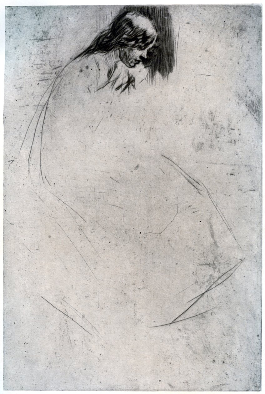 Fumettes Bent Head, c1859 1904. tekijältä James Abbott McNeill Whistler