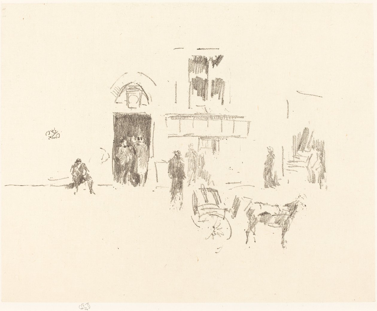 Gaiety Stage Door, 18791887. tekijältä James Abbott McNeill Whistler