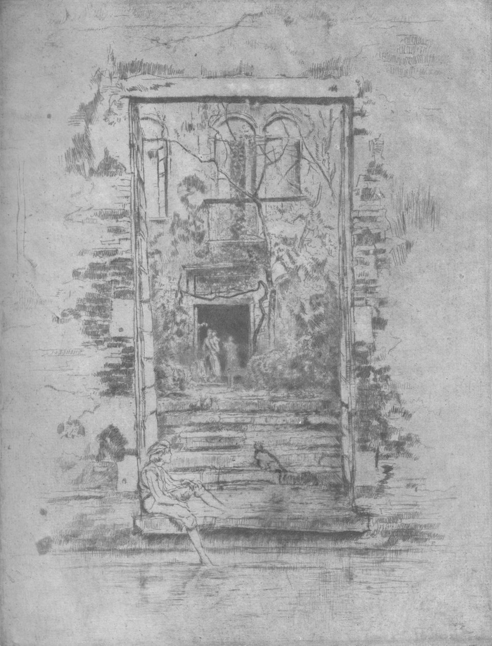Puutarha, 1880, 1904 tekijältä James Abbott McNeill Whistler