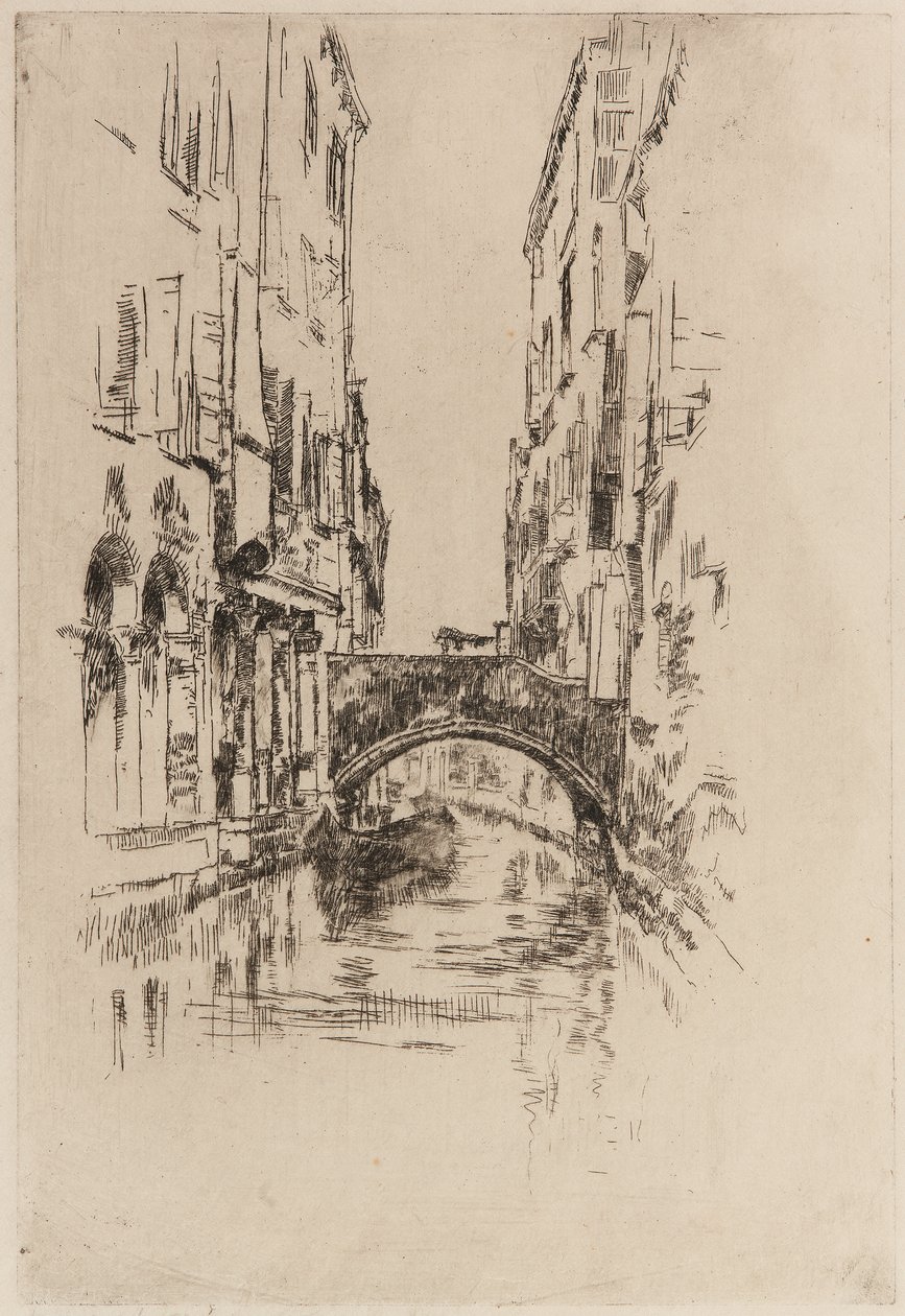 Gondoli sillan alla, 1879-1880. tekijältä James Abbott McNeill Whistler
