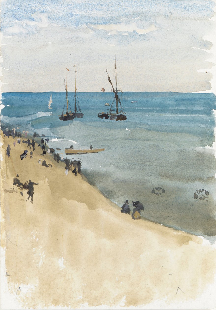 Vihreä ja hopea - Kirkas meri, Dieppe tekijältä James Abbott McNeill Whistler