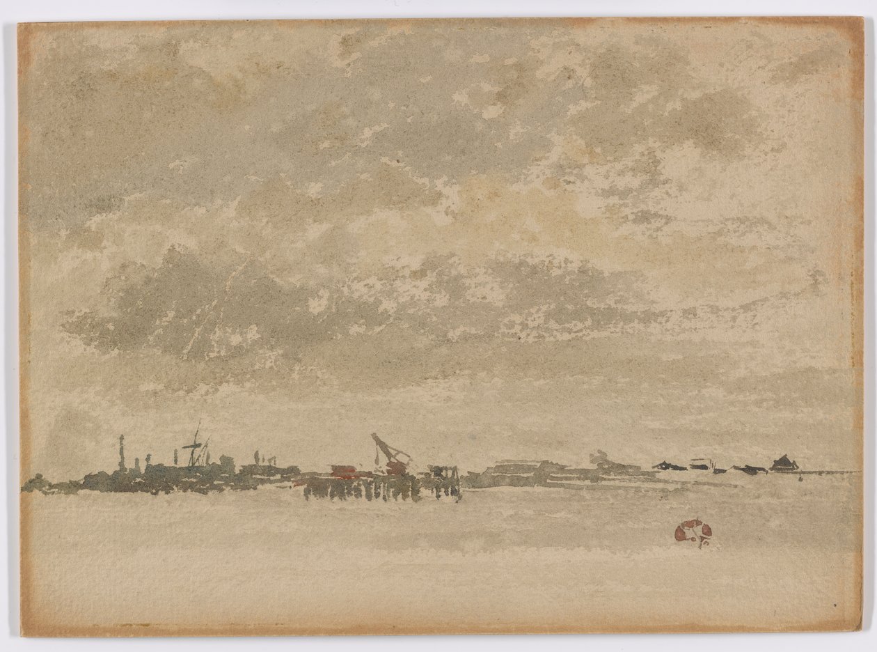 Harmaa ja hopea – purfleet, 1881-1883. tekijältä James Abbott McNeill Whistler