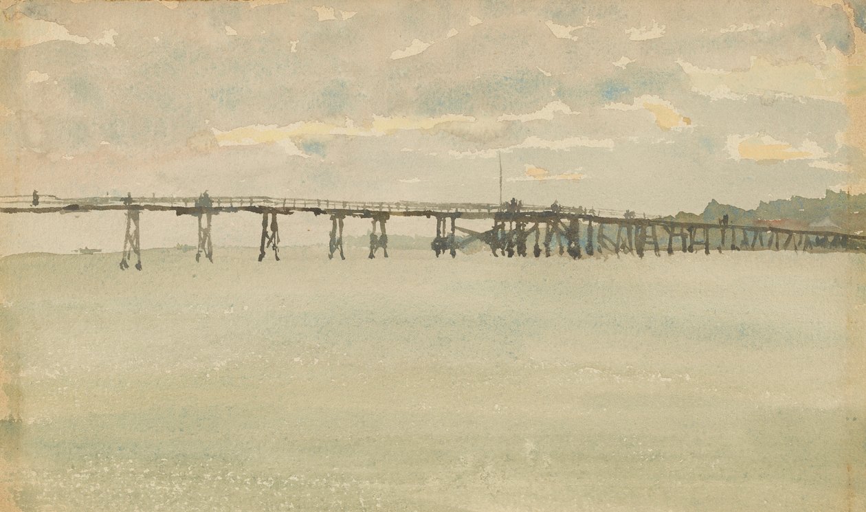 Harmaa ja hopea - Pier, Southend, 1882-1883. tekijältä James Abbott McNeill Whistler