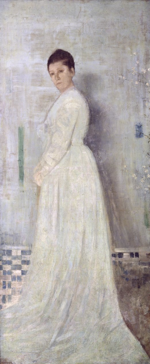 Harmony in White and Blue, n. 1860 (öljy kankaalle) tekijältä James Abbott McNeill Whistler
