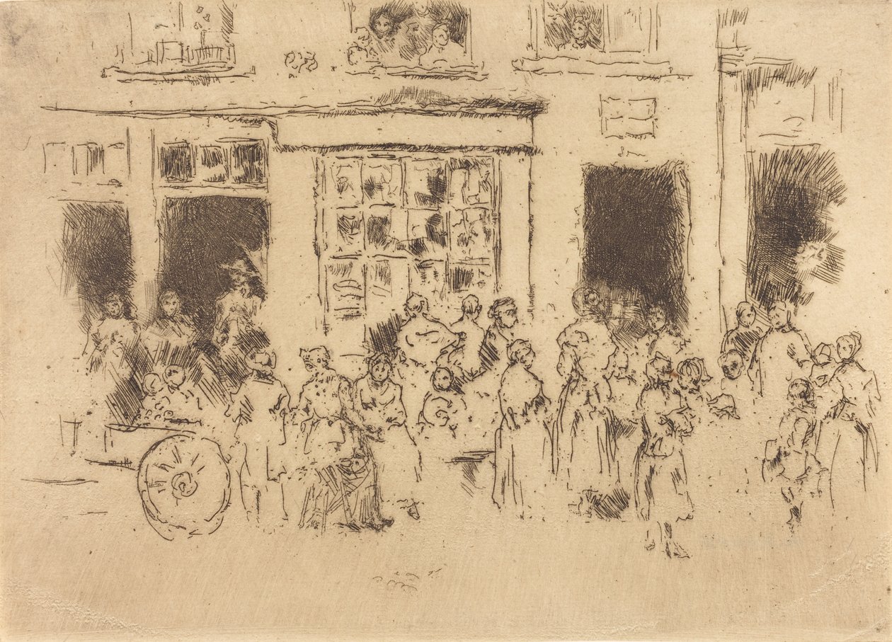 High Street, Bryssel, 1887. tekijältä James Abbott McNeill Whistler