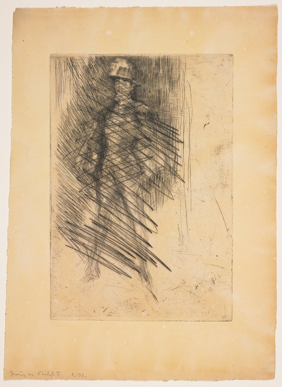 Irving als Philipp von Spanien, Nr. 2 tekijältä James Abbott McNeill Whistler