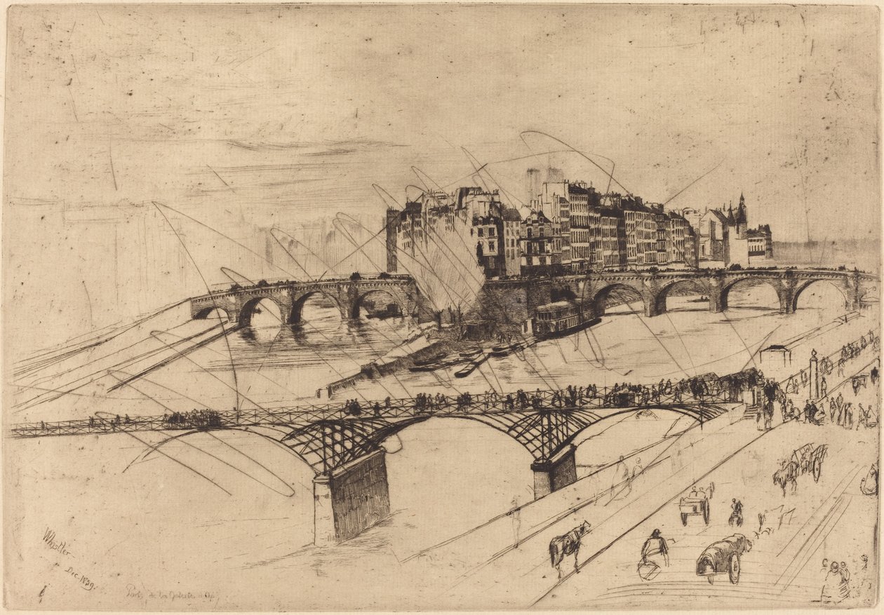 Isle of the City, Pariisi, 1859. tekijältä James Abbott McNeill Whistler