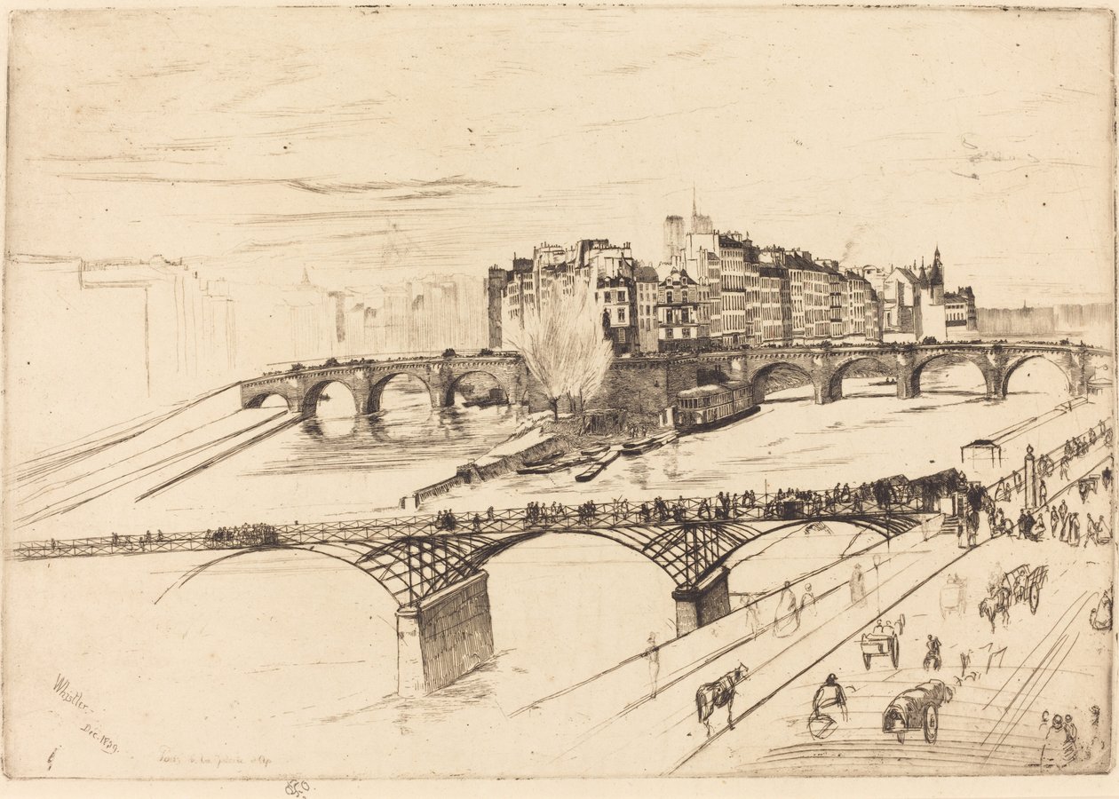 Isle of the City, Pariisi, 1859. tekijältä James Abbott McNeill Whistler
