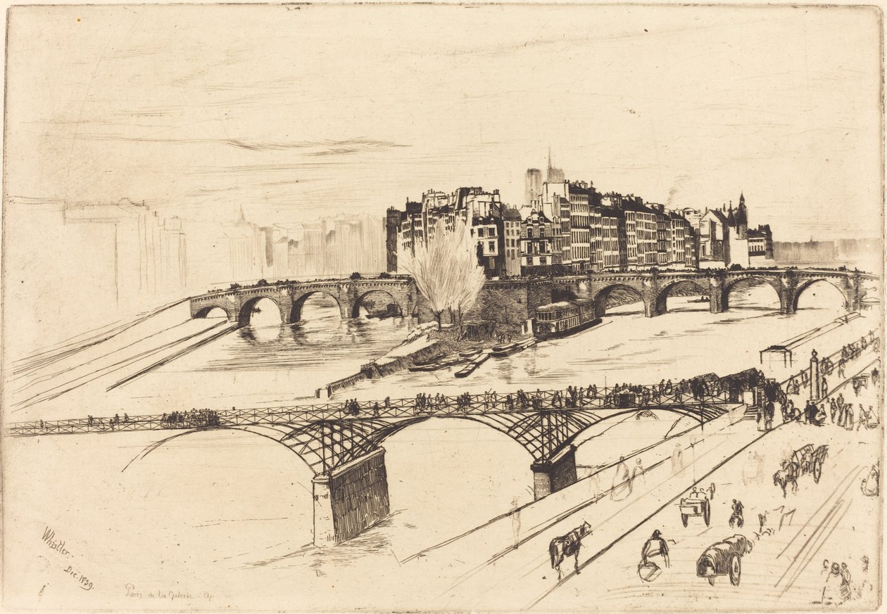 Isle of the City, Pariisi, 1859. tekijältä James Abbott McNeill Whistler