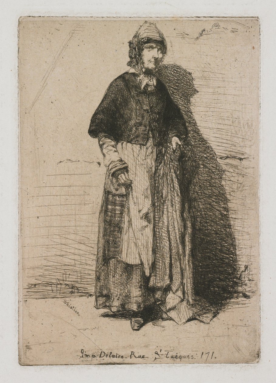 La Mère Gérard sarjasta Kaksitoista etsausta luonnosta tekijältä James Abbott McNeill Whistler