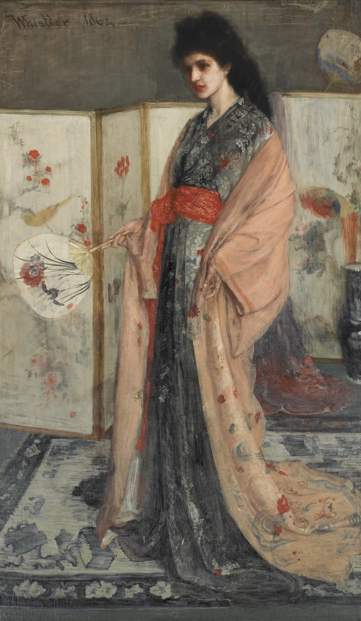 Prinsessa posliinin maasta 1863-65 (öljy kankaalle) tekijältä James Abbott McNeill Whistler