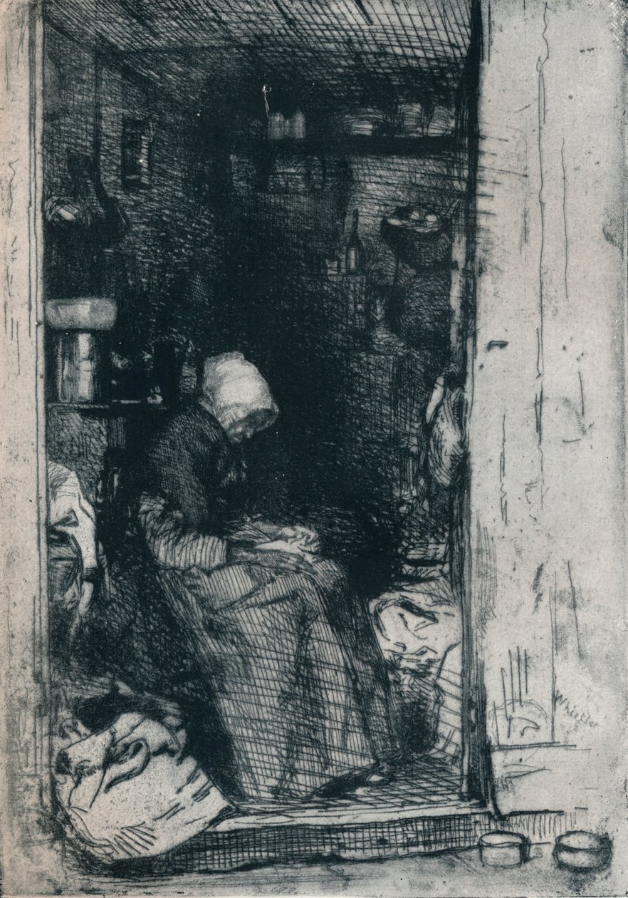 Vanha nainen Ragsissa, 1858 1903-1904 tekijältä James Abbott McNeill Whistler