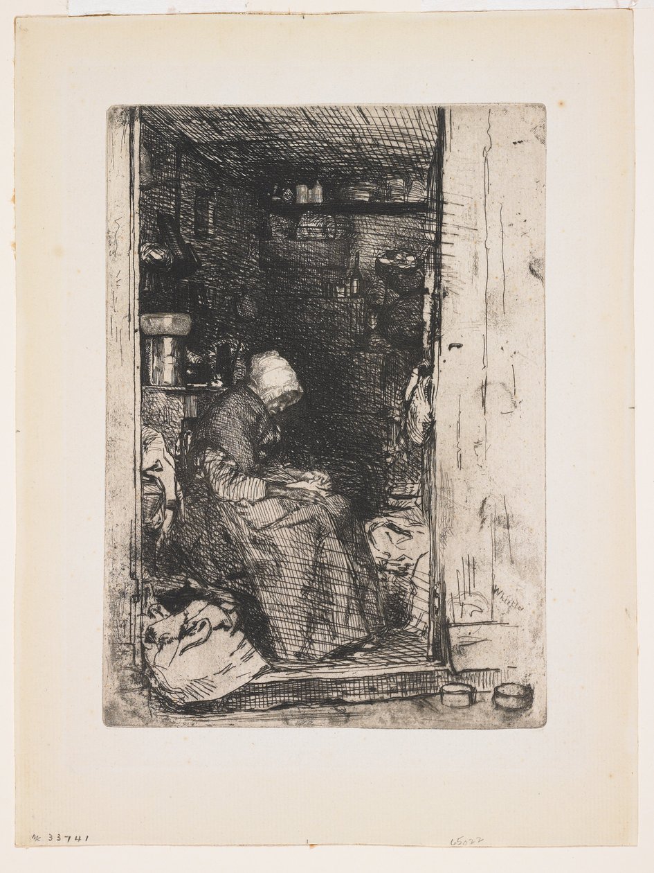 Vanha lumppunainen sarjasta "Kaksitoista etsausta luonnosta" tekijältä James Abbott McNeill Whistler
